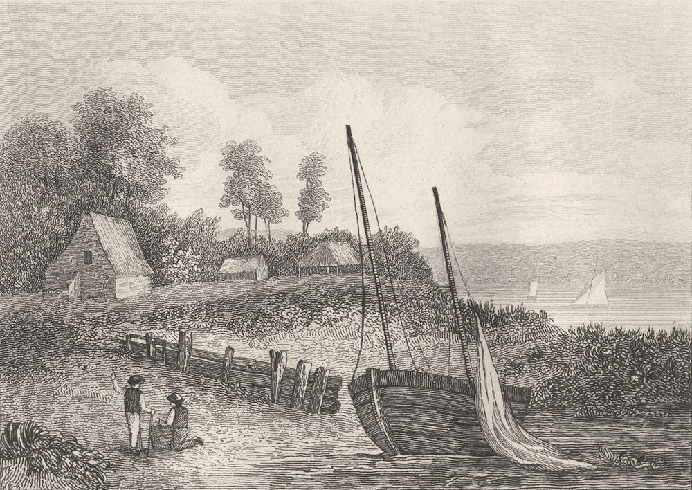 DEVON. Near Teignmouth, Devon. DUGDALE 1845 old antique vintage print picture